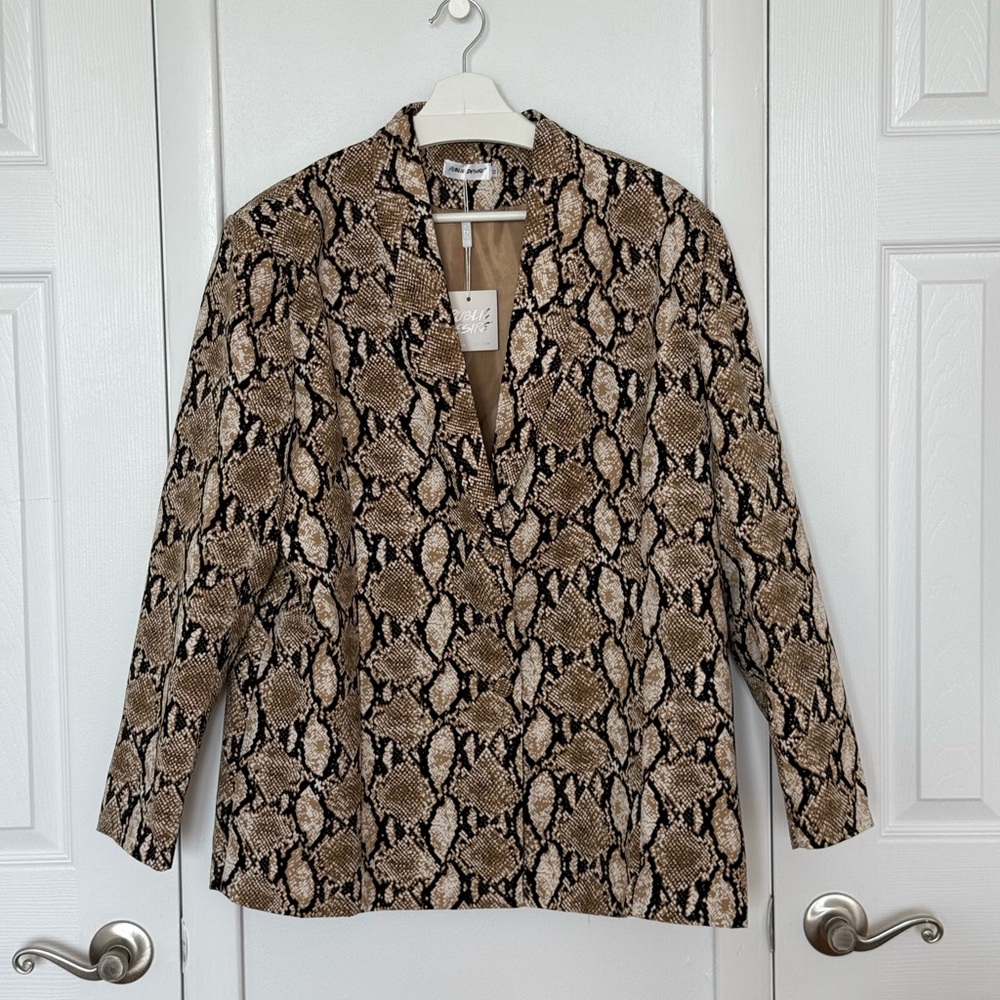 Public Desire Animal Snakeskin Print Halloween Jacket Suit